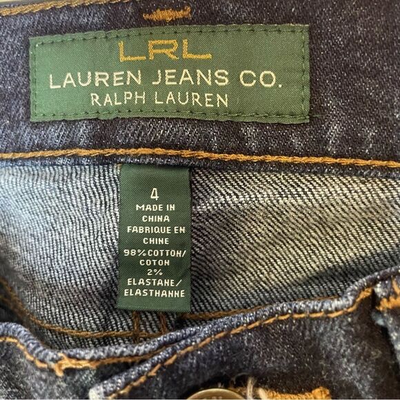 Lauren Ralph Lauren Jeans Dark Wash Denim Classic Straight Pant Size 4 - Picture 5 of 10
